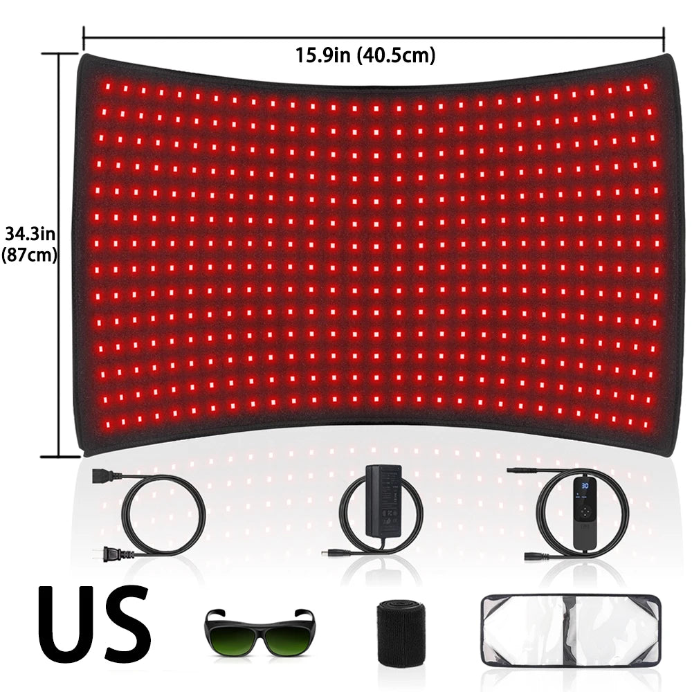 Updated Red Light Therapy Heating Pad Waist Back Shoulder Muscle Pain Relief Relax Infrared Light For Body Device Cushion 850nm