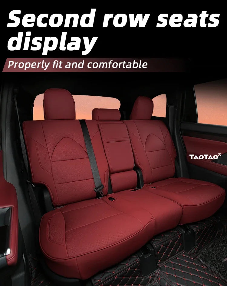 Custom Fit Highlander Car Seat Covers for Select Toyota Highlander Full Set Three-Row Second Row 2020 2021 2022 2023 2024