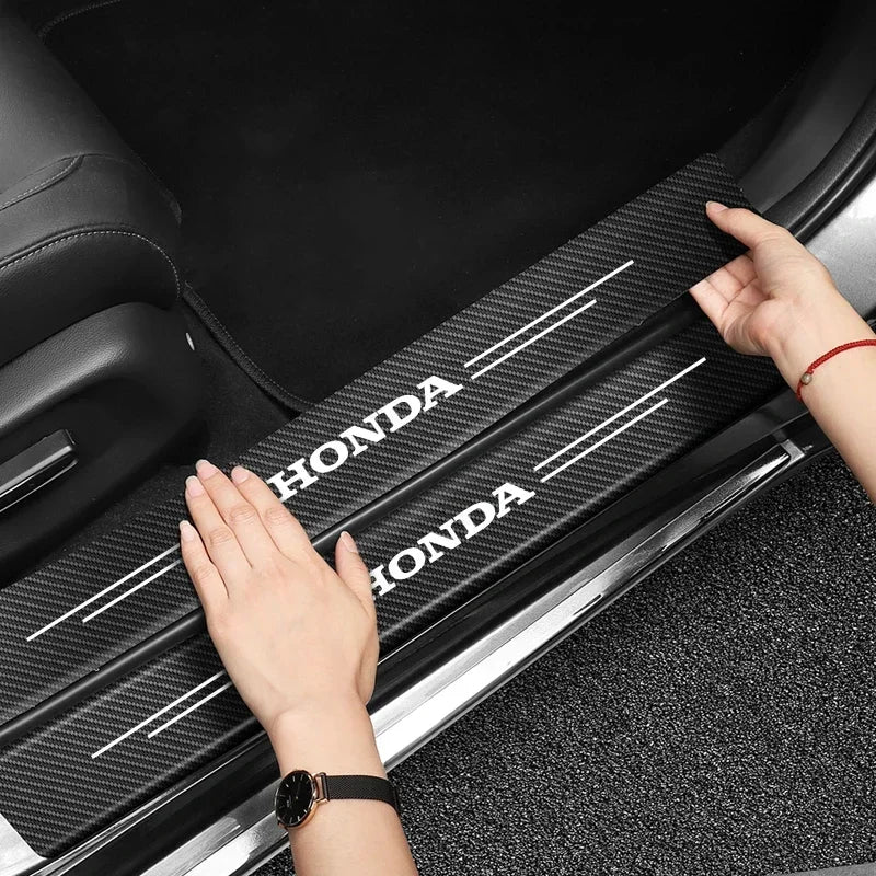 5Pcs Car Door Sticker Threshold Anti Scratch Decals Accessories For Honda Civic Fit Accord City Vezel CR-V S660 Odyssey HR-V