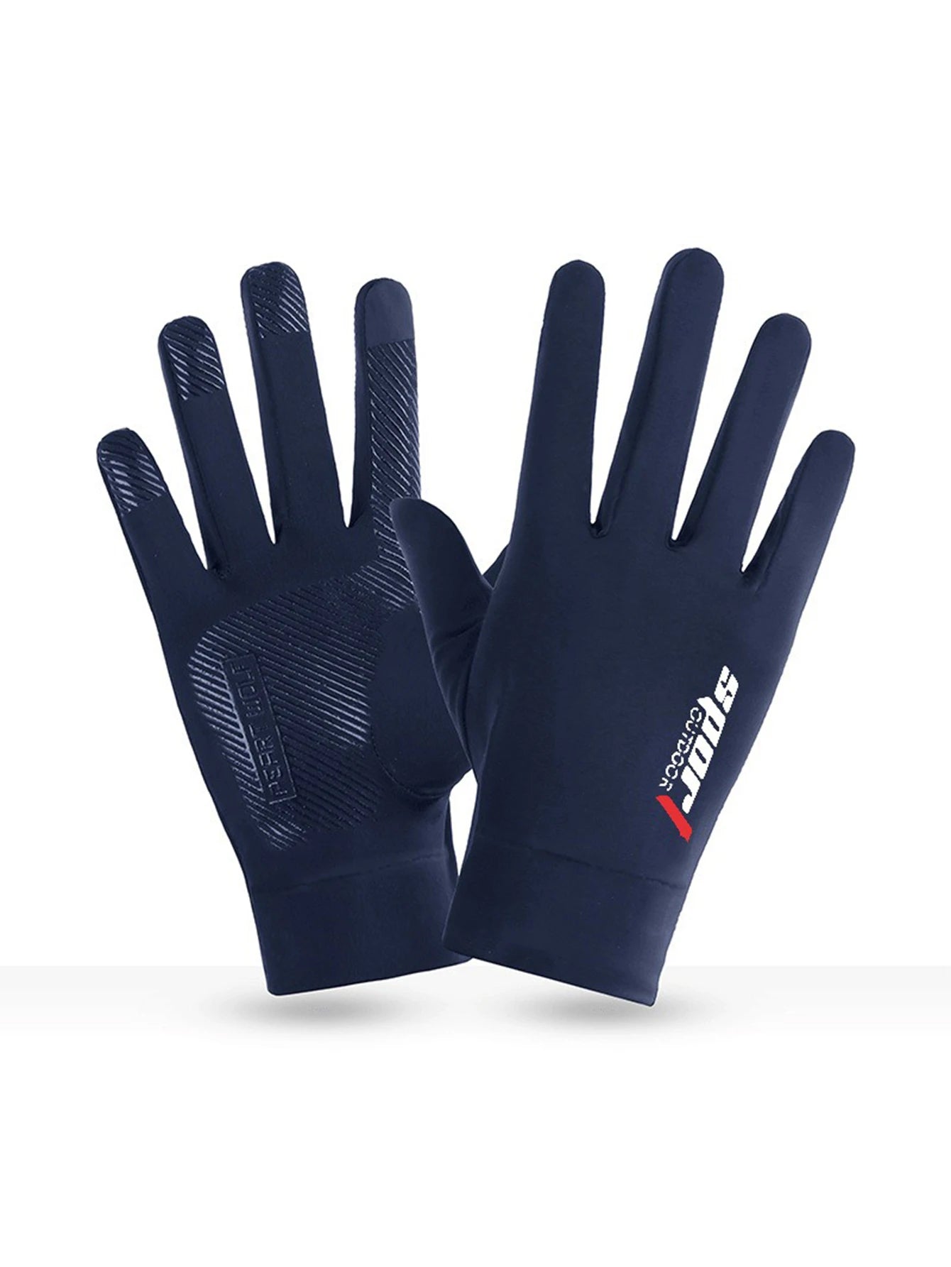 1Pair Of All-finger Gloves Breathable Shock-proof Touch-screen Bike Gloves Spring And Summer Mountain Bike Road Riding Gloves