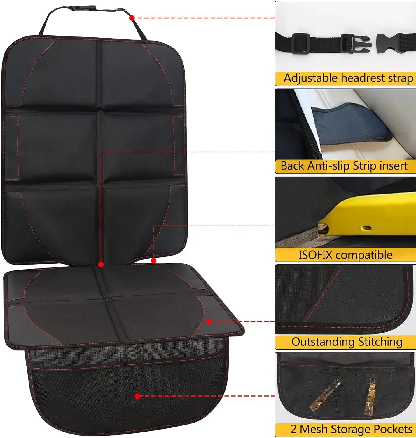 Universal Car Seat Cover Protector for Child Safety Anti-Scratch Mat Pad Waterproof Car Oxford Cushion Auto Rear Seat Protection