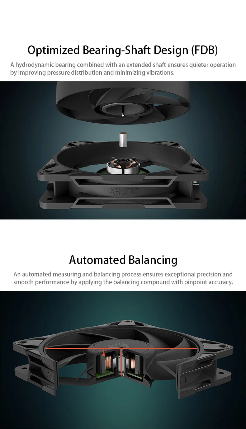 ARCTIC P14 Pro PST, High-Performance 140mm Case Fan with PWM Sharing Technology (PST), Speed:400–2500 RPM, Fluid Dynamic Bearing