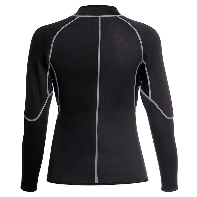 Sauna Slimming Tops Neoprene Sweat Thermal Suits Women Shirts With Sleeves Weight Loss Body Shaper Waist Trainer Shapewear