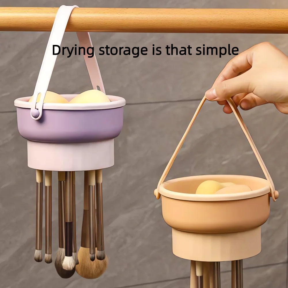 Makeup Brush Cleaner Cleaning And Drying Storage Tray 3-in-1 Silicone Beauty Tool Cleaning Bowl Practical Cleaning Tool
