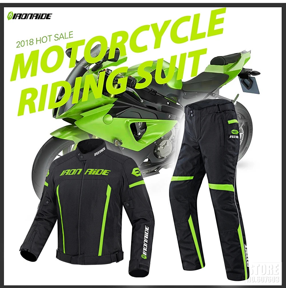 Motorcycle Jacket Waterproof Motorcross Jacket Pants Moto Jacket Windproof Riding Motorbike Clothes With Protective Gear M-3XL