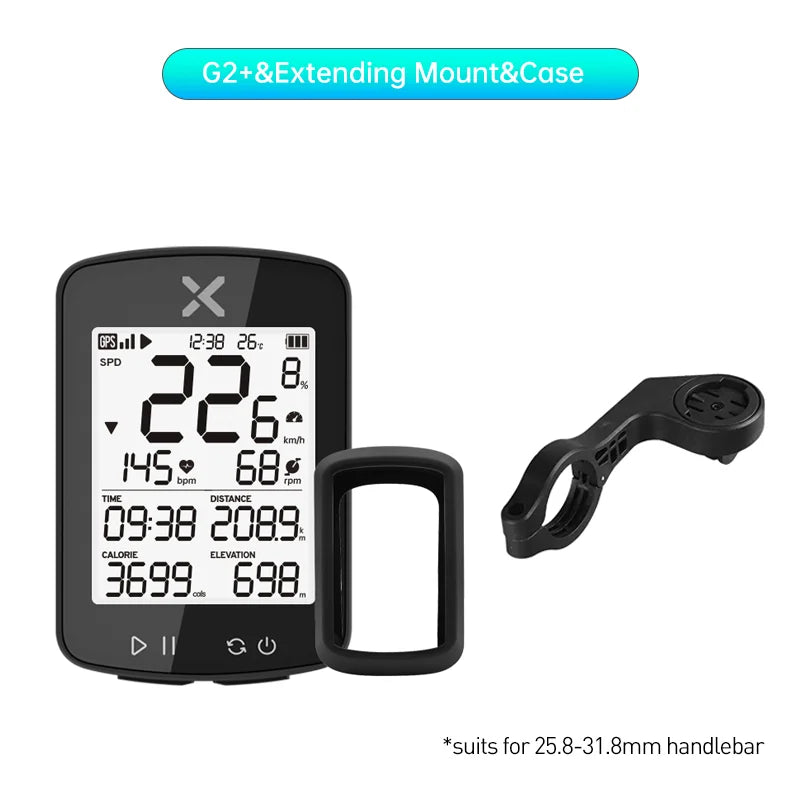 XOSS G2 GPS Bike Computer Wireless Cycling Speedometer Road Bike MTB USB C IPX7 Waterproof Bluetooth Bicycle Computer Odometer