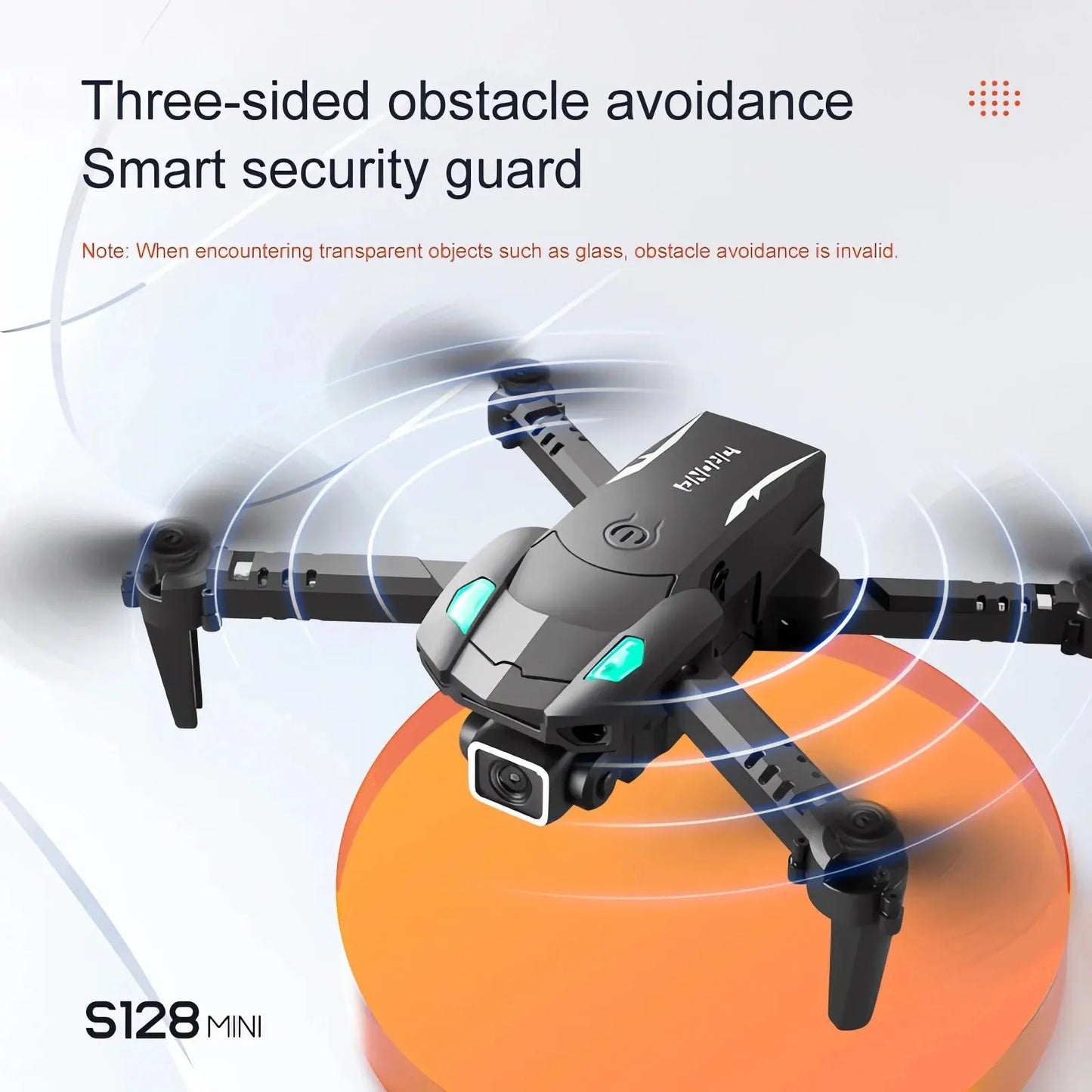 New S128 Mini Drone 4K Professional HD Dual Camera Three-Sided Obstacle Avoidance Air Pressure Fixed Height Foldable Quadcopter