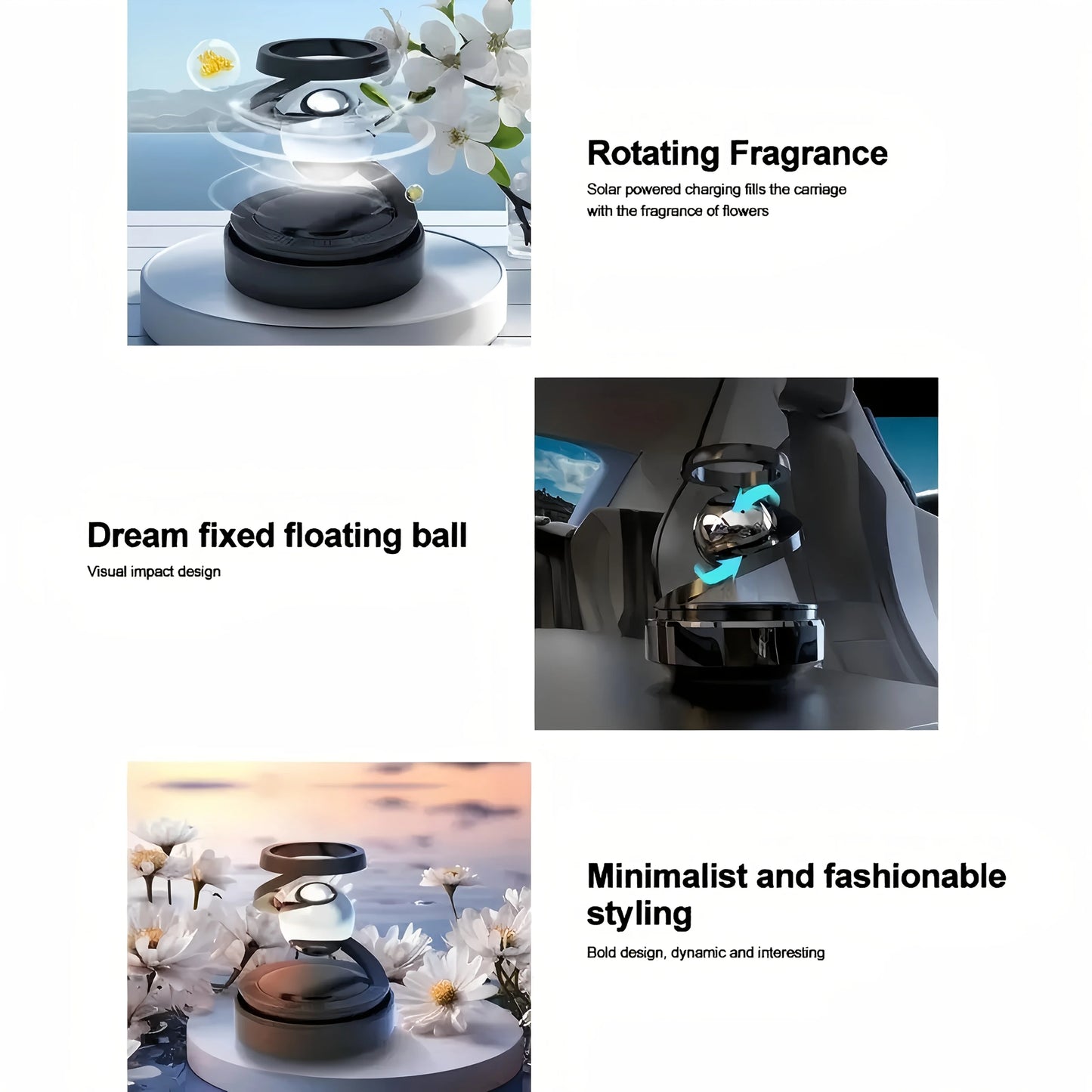 Starry Sky Solar-Powered Car Air Freshener – Long-Lasting Fragrance, Stylish Design, Premium Car Perfume | Ideal Gift & Festive