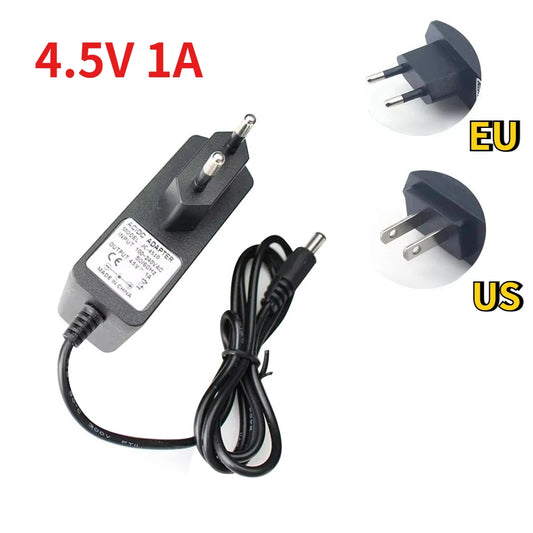4.5V 1A  Power Adapter 5.5mm*2.5mm Interface Output Volt 4.5V Converter US EU Plug Power Supply Adapter Universal Charger
