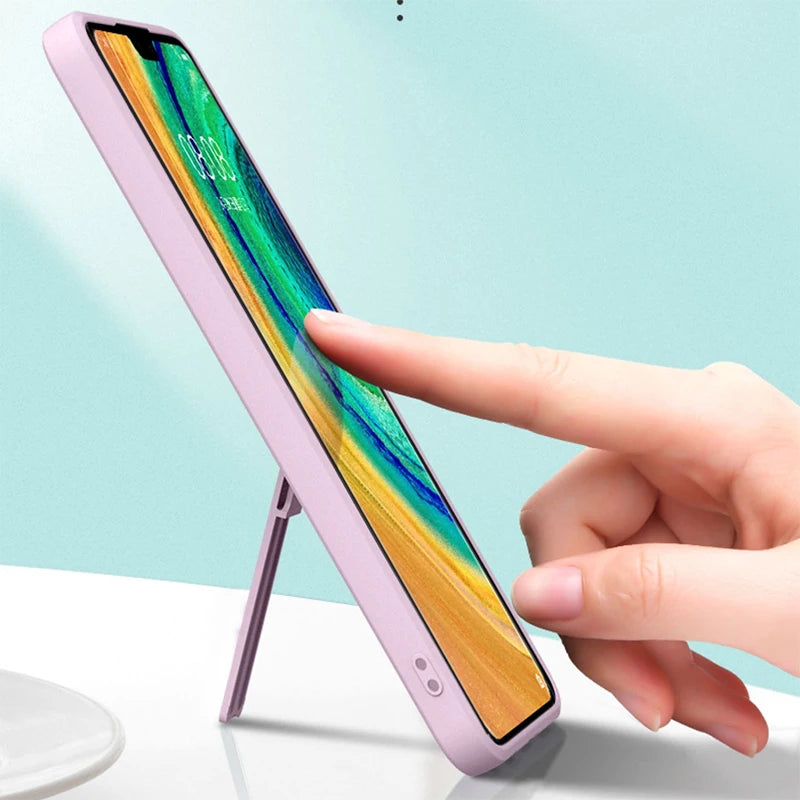 Luxury Soft Silicone Case Cover For OnePlus 13 12 11 15 15R 12R 13R 10 9 Pro ACE 3 Phone Case With Holder Stand Screen Protector