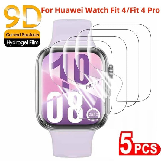 5 PCS Screen Protector For Huawei Watch Fit 4 Fit4 Pro Anti-scratch Clear TPU Hydrogel Film for Huawei Fit4 3 2 Accessories