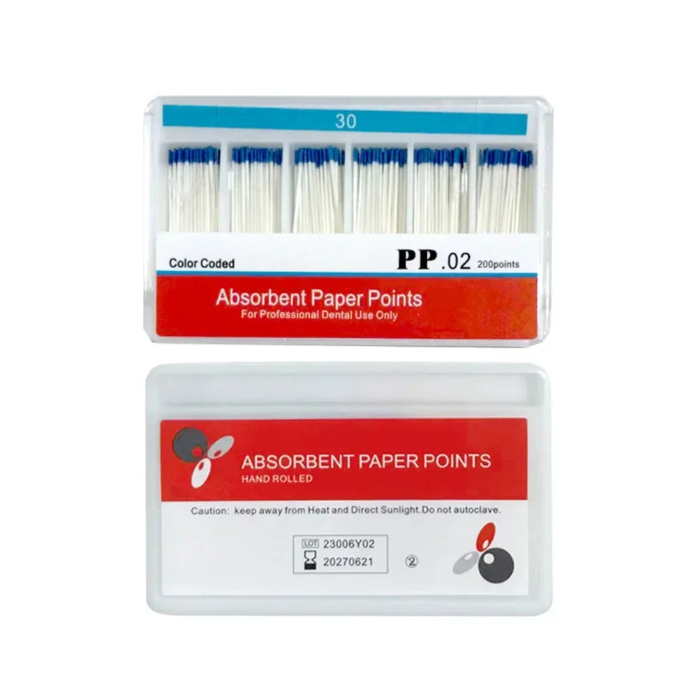 Dental Absorbent Paper Points Moisture Absorbing Paper Tips Taper 0.02 0.04 0.06 F1 F2 F3 Dental Clinics Consumables