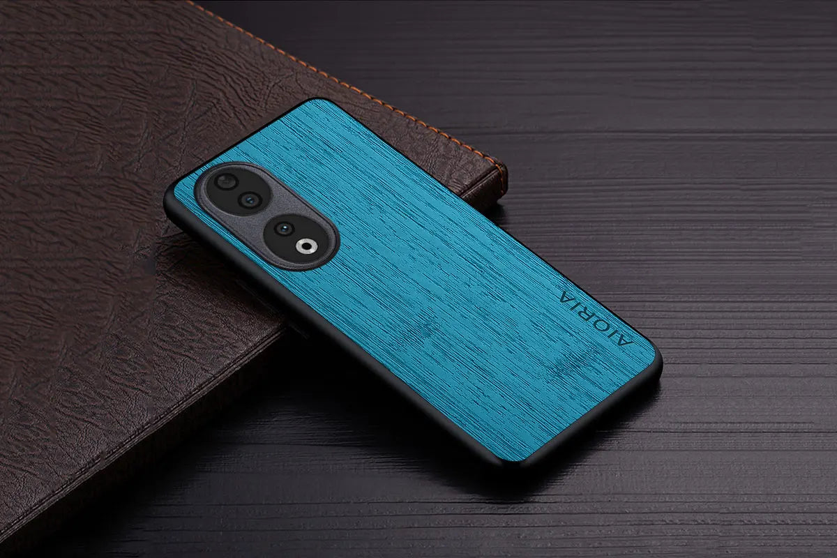 Case for Honor 90 90 Lite funda bamboo wood pattern Leather phone cover Luxury coque for Honor 90 Lite case capa
