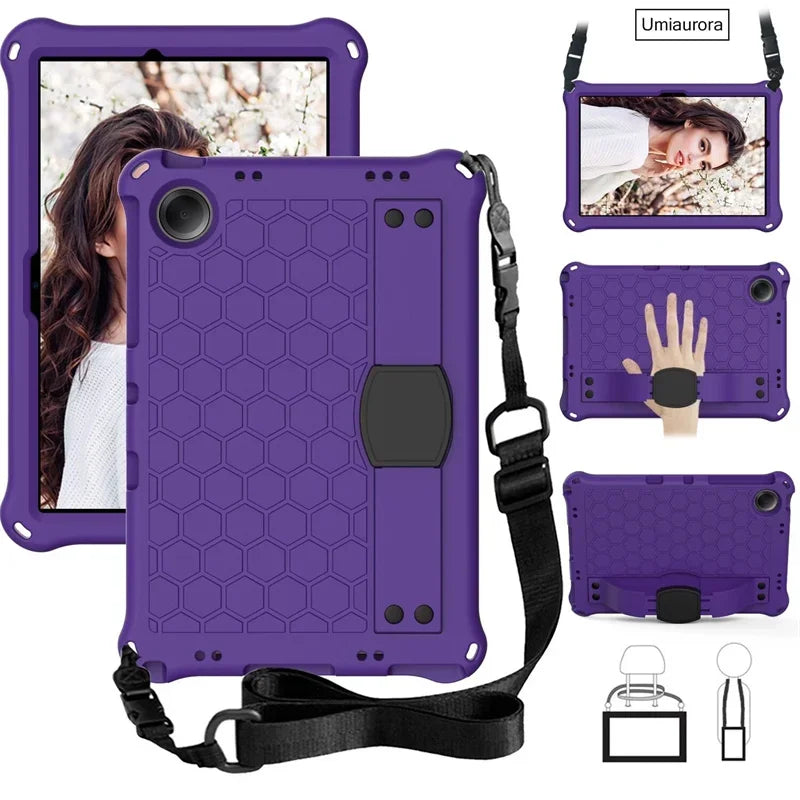 For Samsung Tab S5E S6 Lite 10.4" A7 A8 A9+ A11 Plus SM-X230 SM-X210 X130 T500 T510 Shockproof Stand Strap Tablet Case EVA Funda