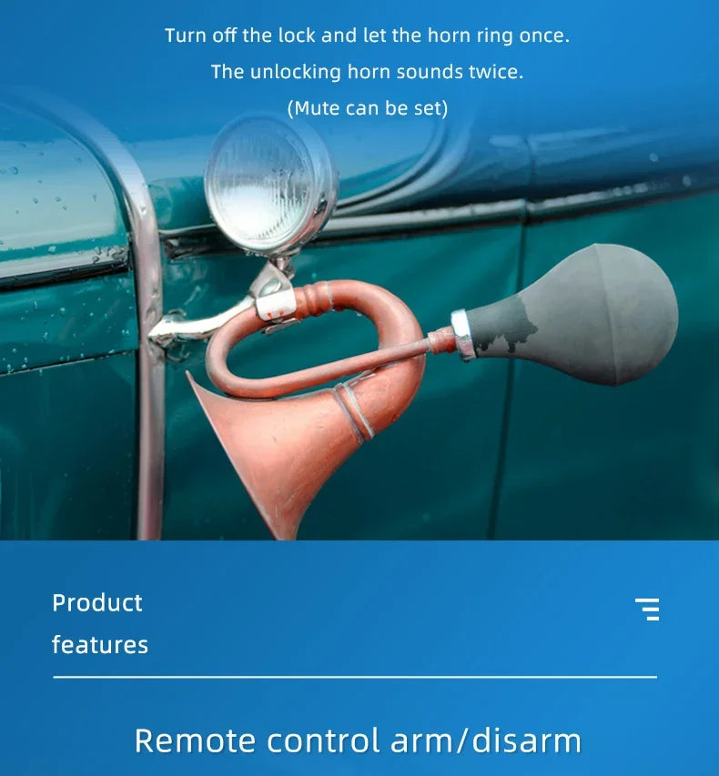 Universal Car Push Button Start Stop Keyless Entry Starter System Cell Phone Bluetooth APP PKE Remote Control Ignition Car Alarm