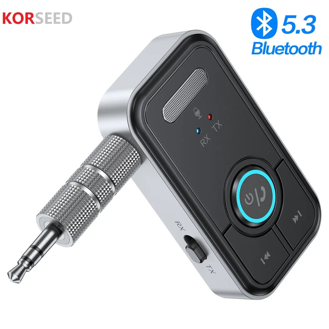 Bluetooth 5.3 Car AUX Audio Adapter Receiver Transmitter AUX  Wireless Audio Adapter 3.5mm Jack for Car Earphones TV Speakers