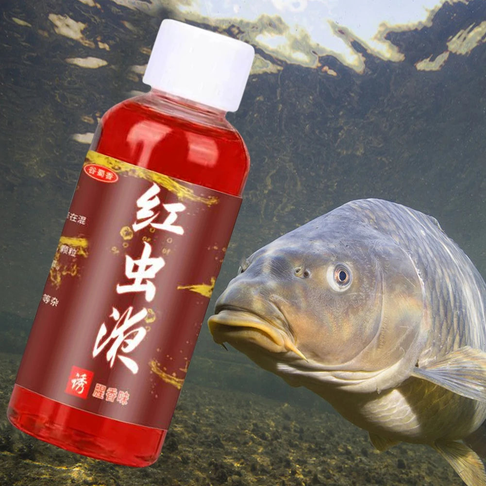 Concentrated Fish Bait Additive Multipurpose Strong Fish Attractant Promote Appetite Red Worm Additive for Trout Cod Carp Bass