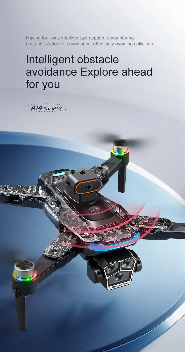 A14 PRO MAX Drone 8K Professional Camera Four-Axis Aerial Photography with Screen Remote Control 5000M 5G WIFI GPS FPV RC Dron