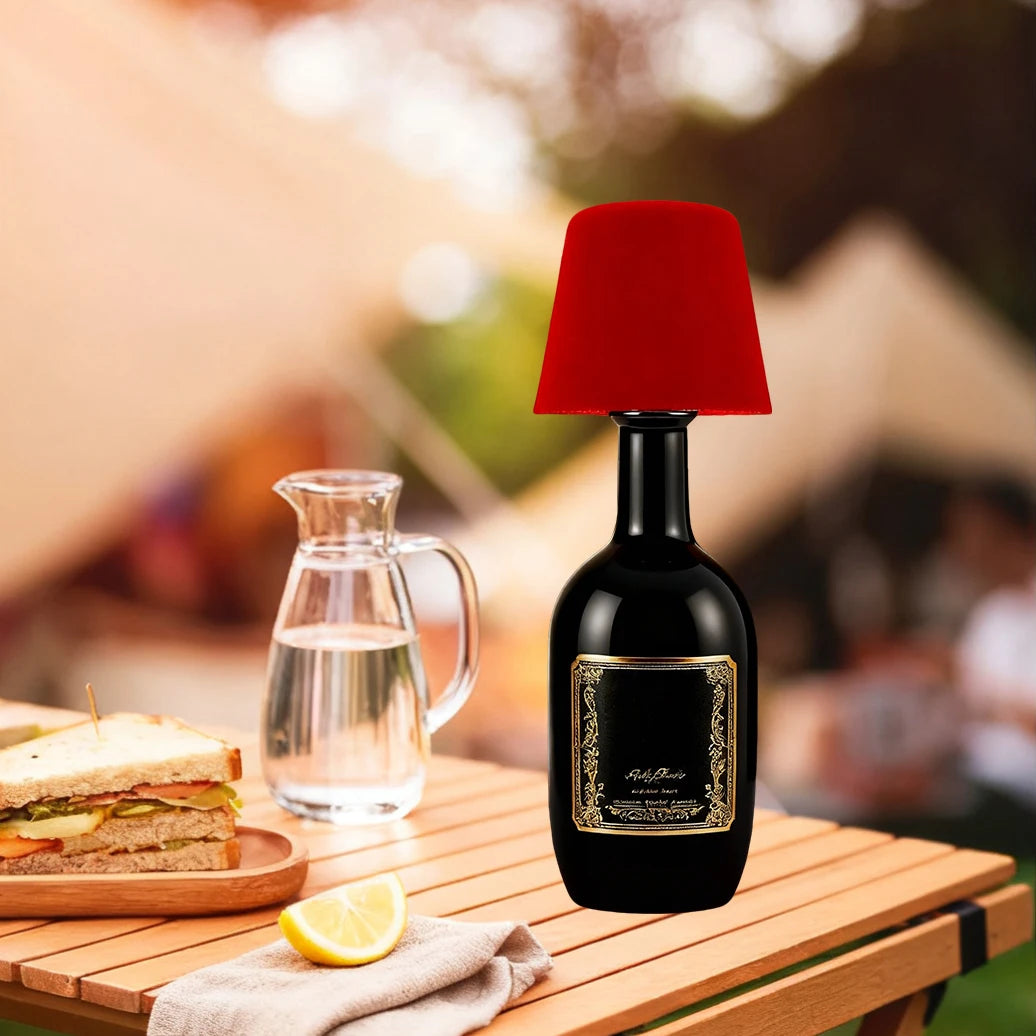 USB Lamp, Wine Glass Lamp, LED Wine Bottle Table Lamp – Suitable for Bars, Lounges, Dining Tables, Night Lights, Touch-Activated