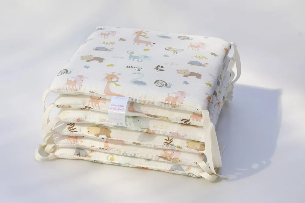 Baby Bed Bumper Newborn Bed Guardrail Anti-collision Removable Washable Baby Bed Safety Rails 6Pcs