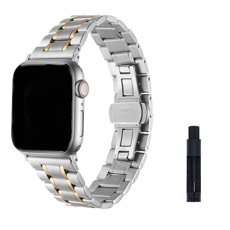 Watch Straps For Apple Watch Band Series 9/8/7/6/5/4/SE Stainless Steel Bracelet For IWatch Series Ultra 49mm 45mm 44mm 41 40mm