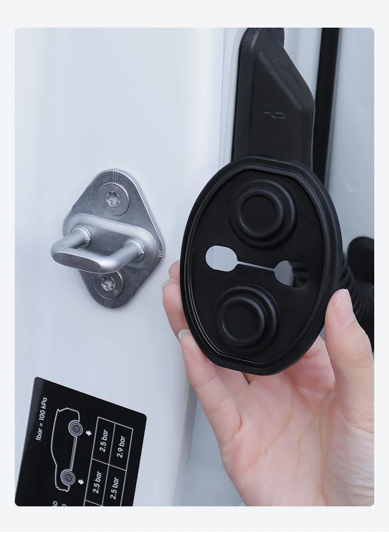 Upgrade Car Door Closing Shockproof Silicone Cushion Mute Shock Absorber Protective Covers Car Door Latch Accessories
