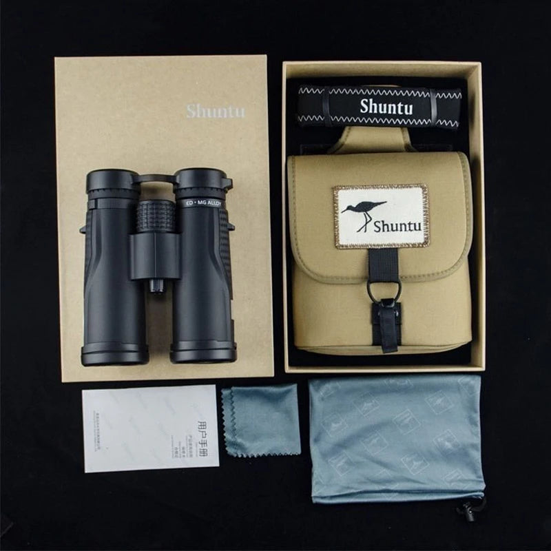 Shuntu Powerful 10x50 12x50 ED Lens Binocular Magnesium Alloy SMC BAK4 Prism Nitrogen Filled IPX7 Waterproof For Travel Hunting