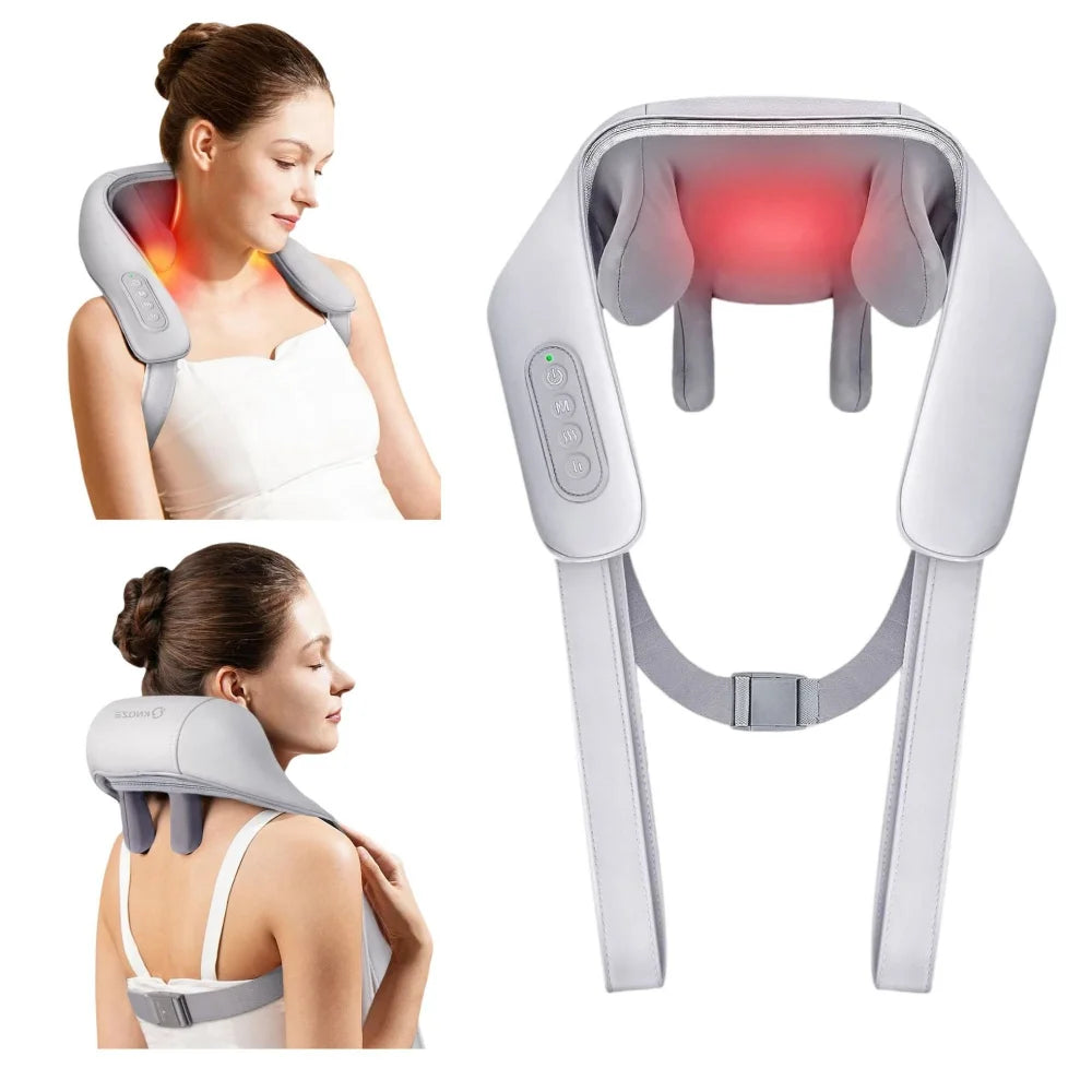 Mini Relaxer  Portable Dredge Kneading Smart Electric Wrap Heated Trapezius Muscle Neck Multifunctional Shiatsu Massage Shawl