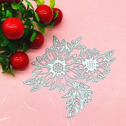 Carbon Steel Cutting Dies Paper Art Knife Mould Metal Etching Process Two chrysanthemum cutting embossed knife moulds