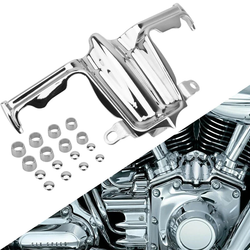 Chrome Tappet / Lifter Block Accent Trim Cover For Harley Twin Cam 00-17 Touring Electra Glide Dyna Fat Bob Breakout