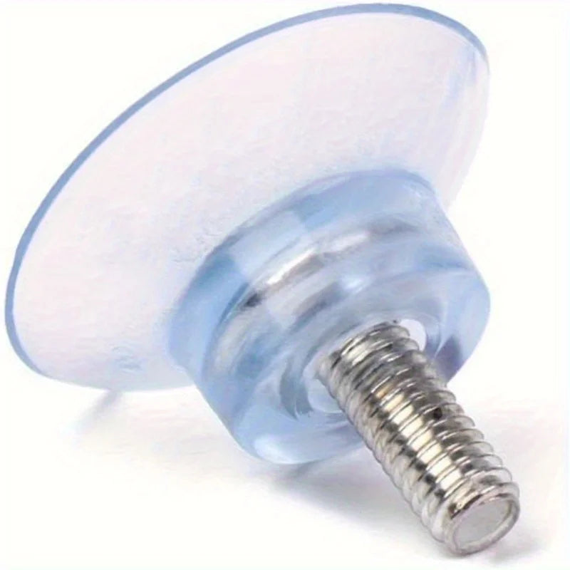 M6 Screw Rubber Suction Cups, 3.51cm Transparent with Metal Screws - Ideal for Glass Table Top Replacement & Holiday Decorations