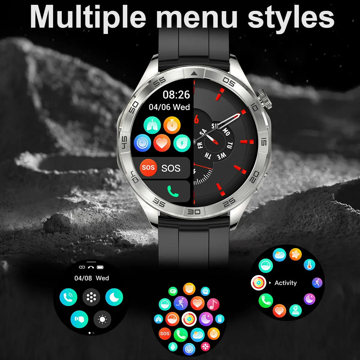 Smart Watch GT4 Heart Rate Sleep Health Monitor Bluetooth Call NFC Smartwatch Men Women GPS Track Tracking For Android IOS 2024