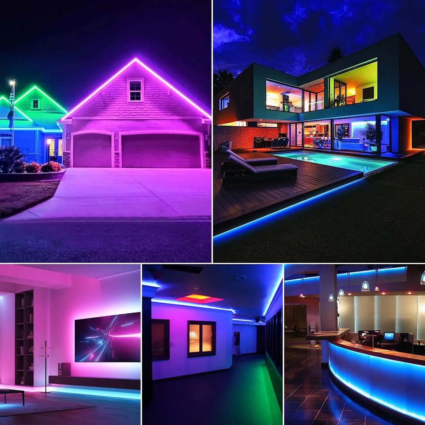 5v5050LED strip lamp set, powered by USB (Bluetooth/infrared +24-key remote controller) is suitable for party and DIY interior d