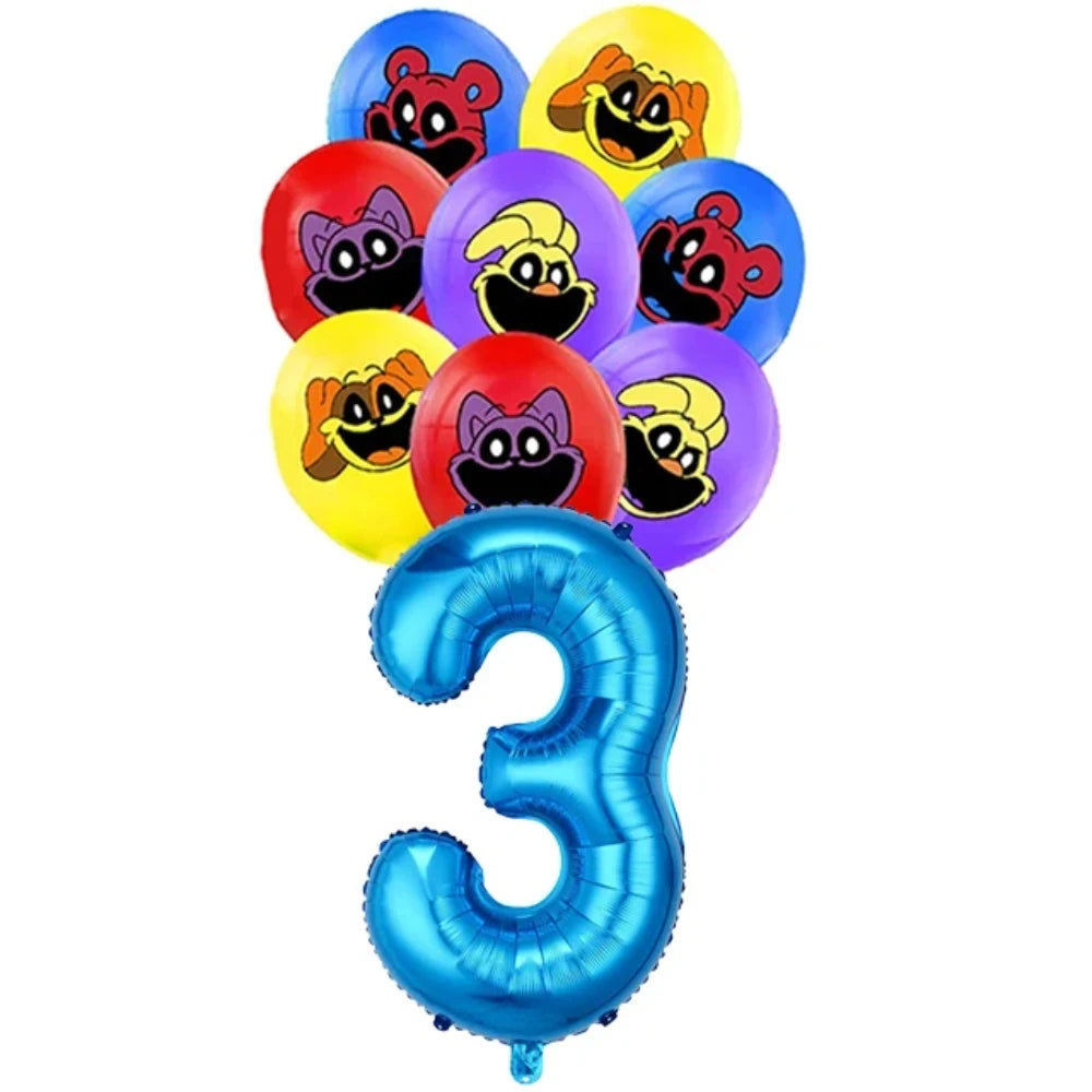 Smiling Critters Catnap Party Supplies Disposable Cup Plates Balloons Banners Cake Decorations Kid Boy Birthday Gift Baby Shower