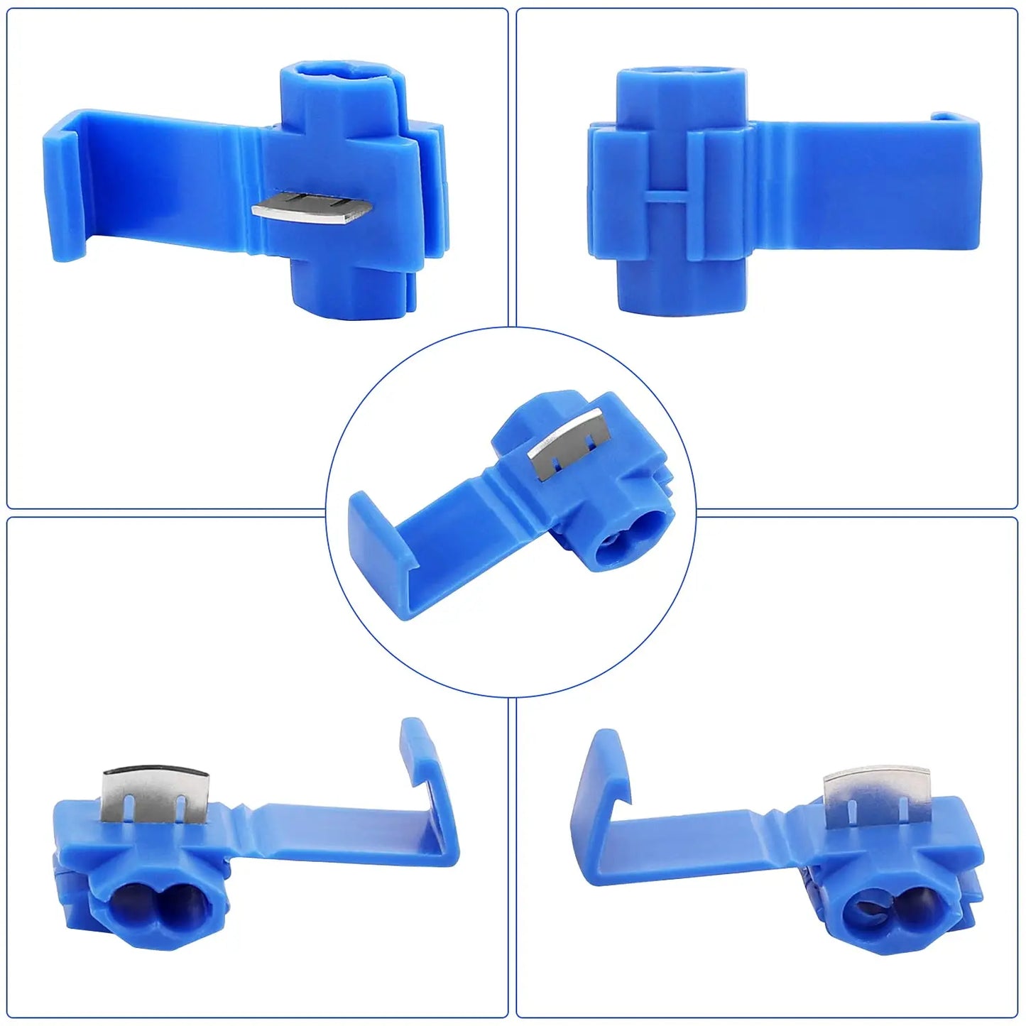 50pcs Wire Cable Connectors Scotch Lock Electric Quick Splice Terminals Crimp Non Destructive Without Breaking Line AWG 22-18