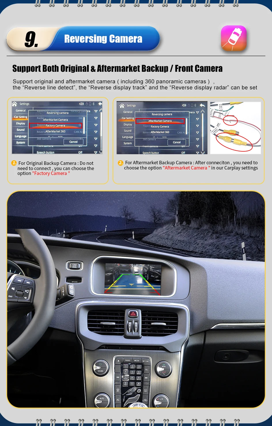 Wireless CarPlay Android Auto Box 5G Upgrade Version For Volvo V40 V60 XC60 S60 V70 XC70 S80 2010-2014 OEM Microphone Accessorie