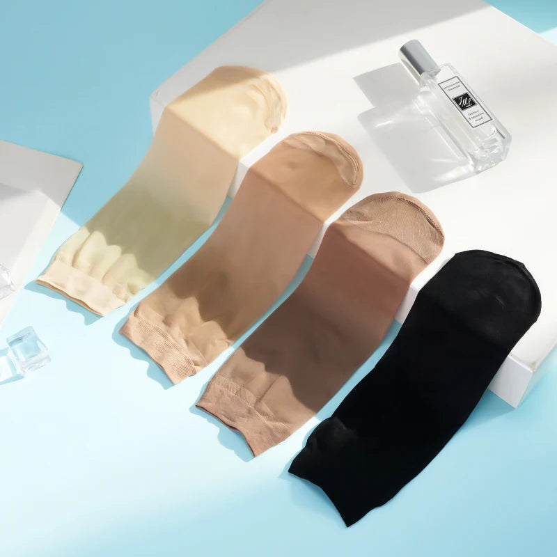 20 Pairs High Quality Women Velvet Socks Pack Female Summer Thin Silk Transparent Sexy Ankle Nylon Socks Set