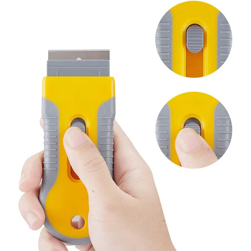 21Pcs/set Razor Blade Scraper for Car Glass with Extra Blades Car Sticker Lables Remover Tool Window Glass Cleaning Squeegee