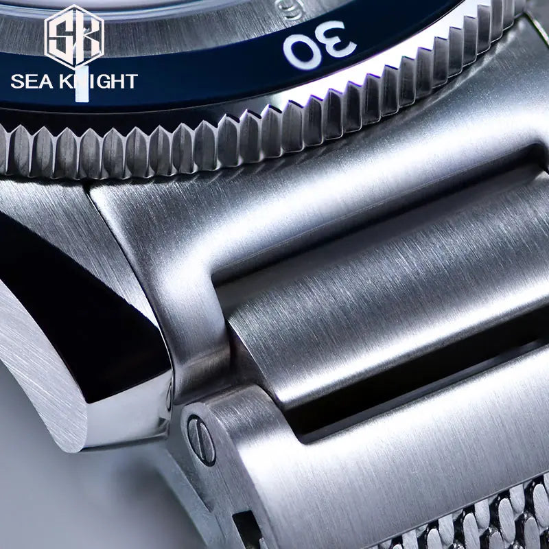 SEA KNIGHT Men Diving Watch 200M Waterproof C3 Luminous 316L Steel Mesh Belt Sapphire Crystal NH35A Automatic Mechanical Watch