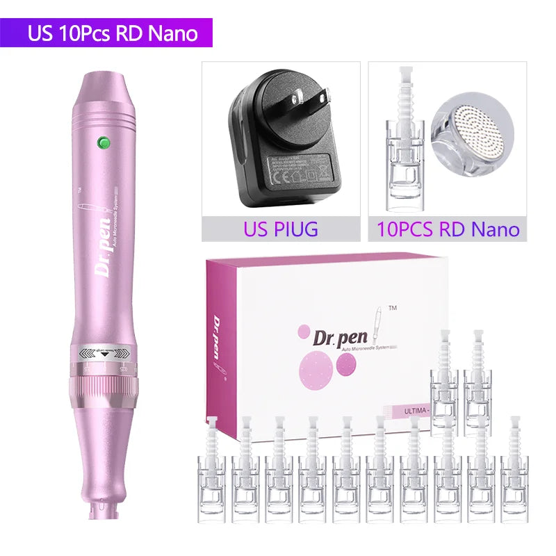 Authentic Dr. Pen Ultima M7 10 Pcs Needles Multi-function Facial Mesotherapy Micro Skin Wireless Electric Derma Beauty Device