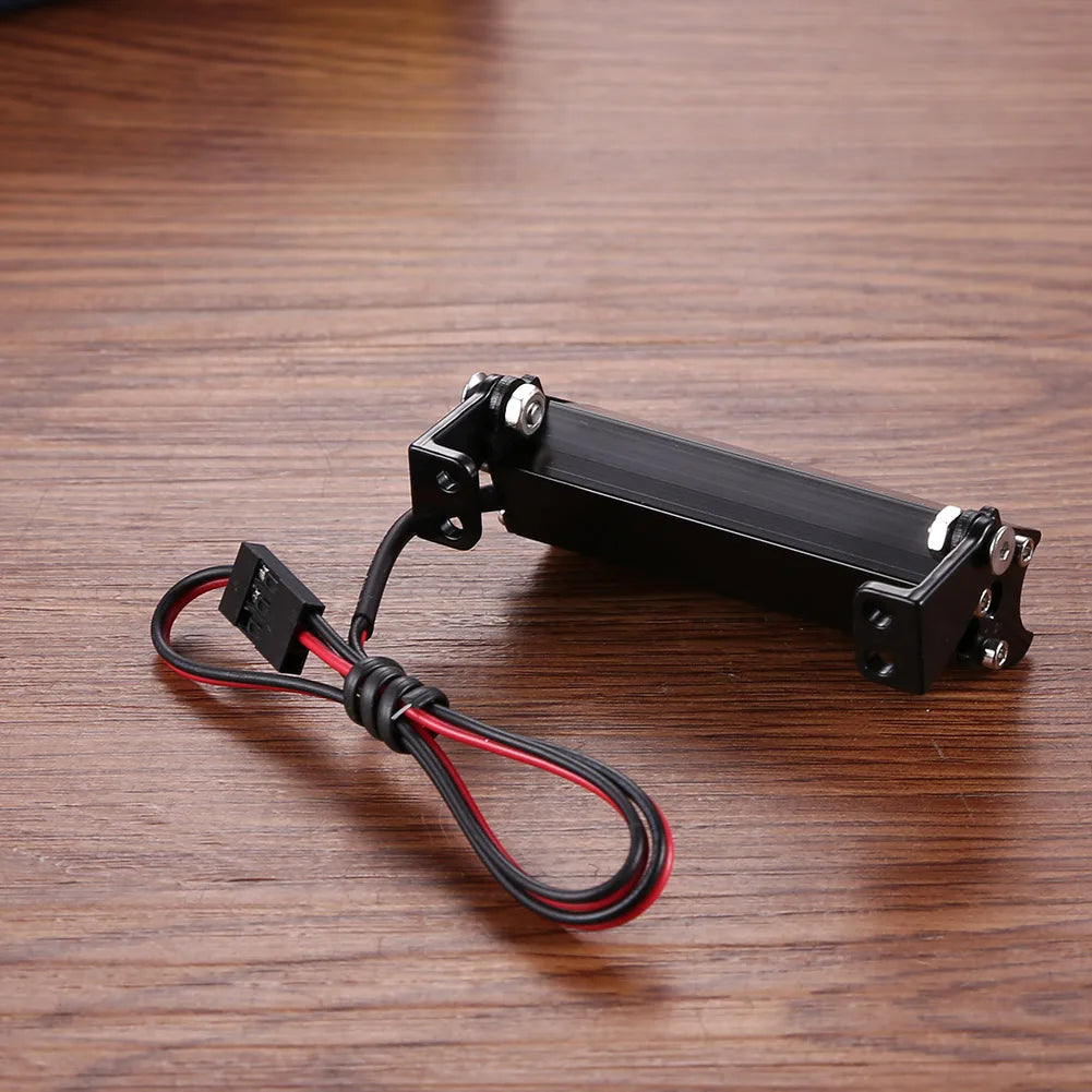 Universal 55mm 12 LED Hight Bright Light Model Truck Roof Lamp Bar for 1/10 RC Climbing Car Model Accessories