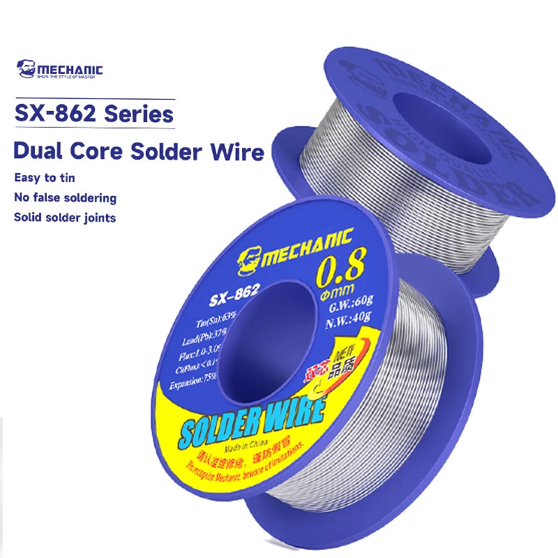 MECHANIC 60g flux SX-862 High temperature resistant for 0.3-1.8mm wire high purity environmental protection tin wire tools