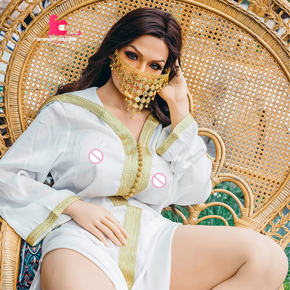 Sexy long hair, Middle Eastern adult sexy beauty sex dolls, super realistic vaginal anal masturbation with huge breasts