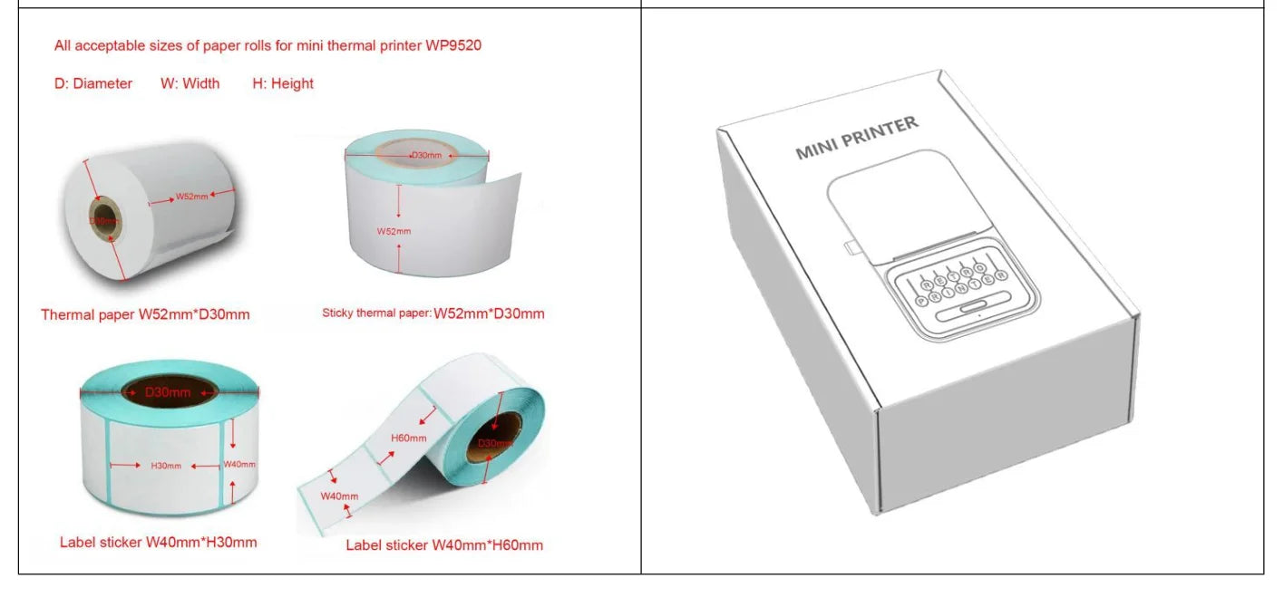 Wireless Bluetooth Label Printer Portable Thermal Printer Similar as B21 Labeling Machine Mini Label Maker 40*30MM Sticker