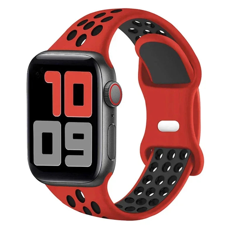 Strap For Apple Watch Band 49mm 44mm 45mm 42mm 41mm 38mm 40mm correa Silicone sports bracelet iwatch 8 SE 7 6 5 Ultra 49mm