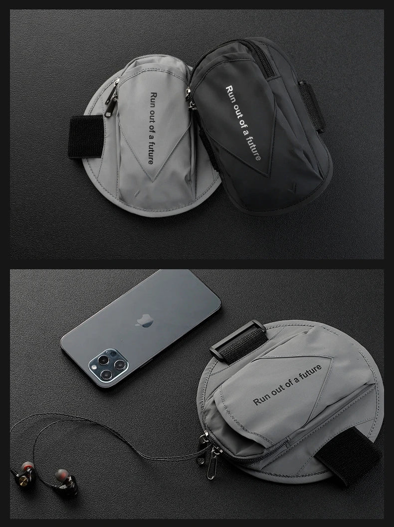 Outdoor Sports Running Fitness Mobile Phone Arm Bag Night Running Reflective Safety Wrist Bag Men and Women 6.5-Inch
