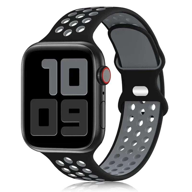 Strap For Apple Watch Band 49mm 44mm 45mm 42mm 41mm 38mm 40mm correa Silicone sports bracelet iwatch 8 SE 7 6 5 Ultra 49mm
