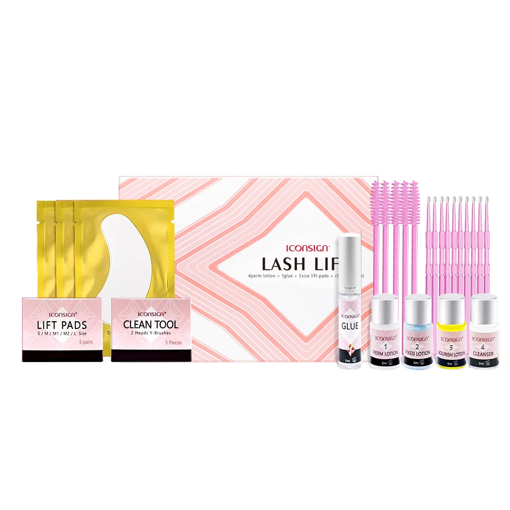 ICONSIGN Lash Lift Kit,Eyelash Perm Kit,Lash Lift and Tint Kit Professional Eyebrows Dye Lash Extension Set Semi-Permanent