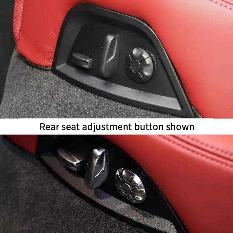 Car Interiors Parts Seat Adjustable Buttons Cover Stickers for Porsche Cayenne Paramera 911 2022 2023 Taycan 2019 2020 2021 2022