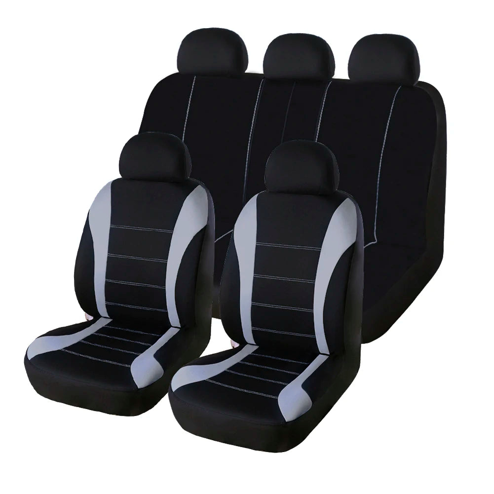 AUTO HIGH Universal Auto Seat Covers Full Set for Car Truck SUV Van Polyester Front & Rear Protector